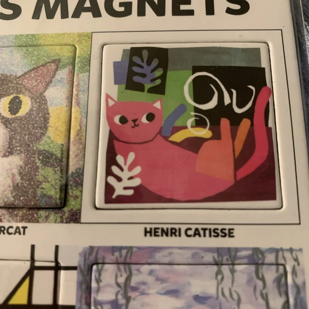 Mudpuppy Artsy Cats Magnets Set Fridge Magnets Art Cat‎ Gift New